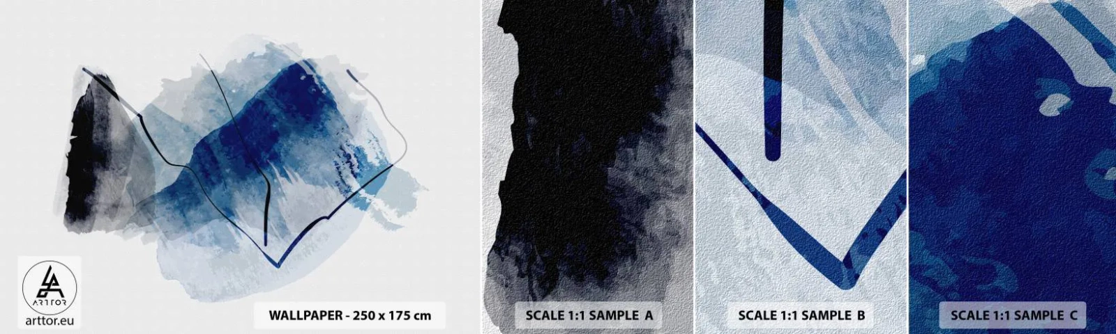 Fototapet Prøve Standard Eco - Isbjerg - Abstraktion, Stykke, Moderne kunst - 100x30 cm