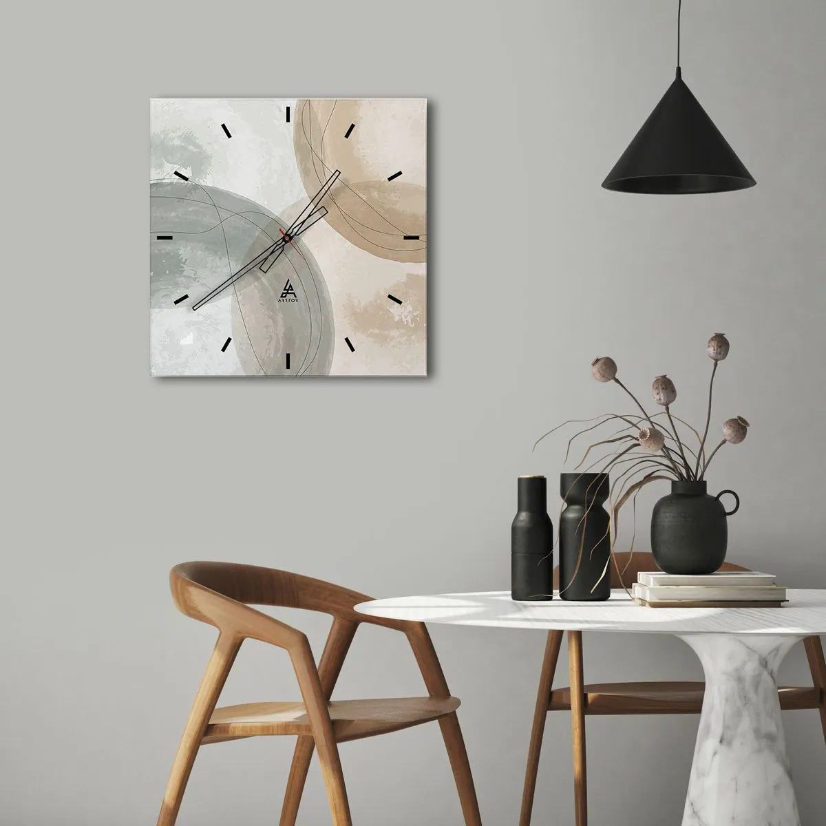 Vægur, Uret - Gennemtrængning af verdener - 30x30 cm