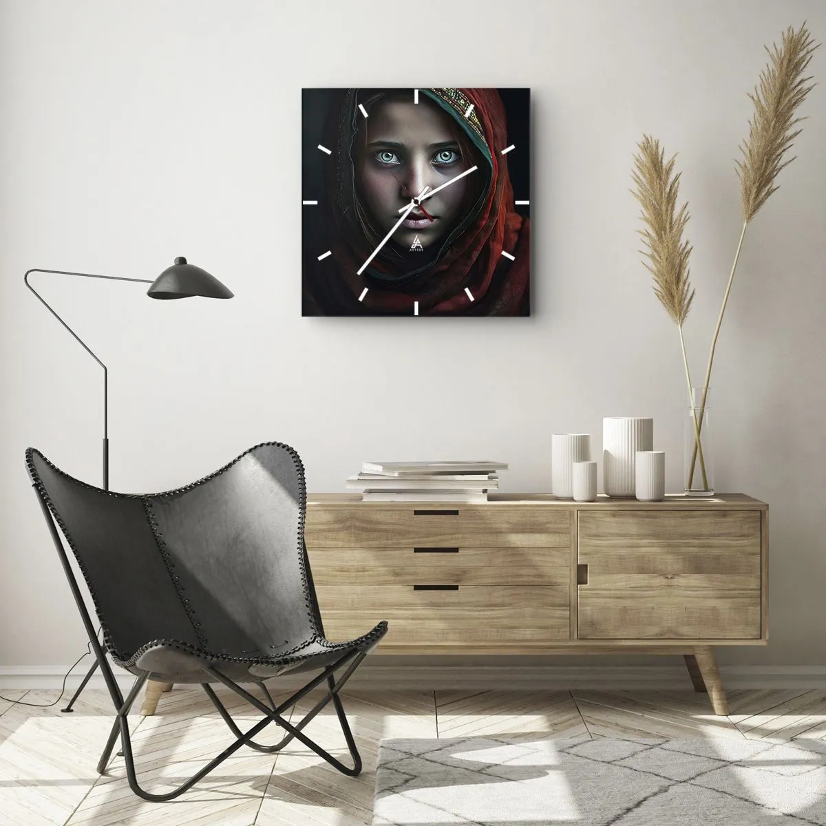 Vægur, Uret - Østens prinsesse - 40x40 cm
