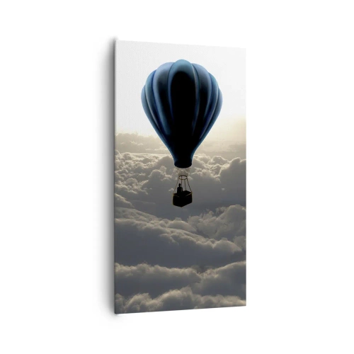 Lærredstryk - Billede på lærred - Vandringsmand over skyerne - 65x120 cm