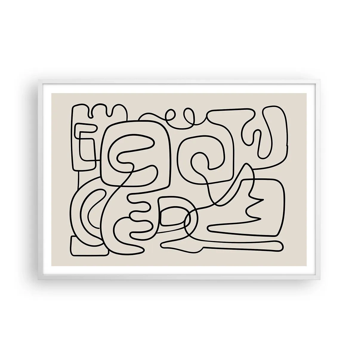 Plakat i hvid ramme - På sporet - 100x70 cm