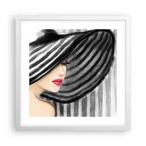 Plakat i hvid ramme - Hvor kan jeg finde dig? - 40x40 cm