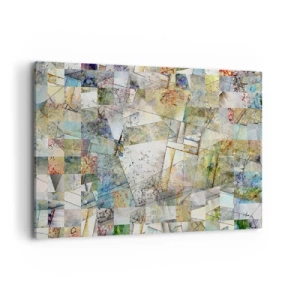 Lærredstryk - Billede på lærred - Geometrisk ommøblering - 120x80 cm