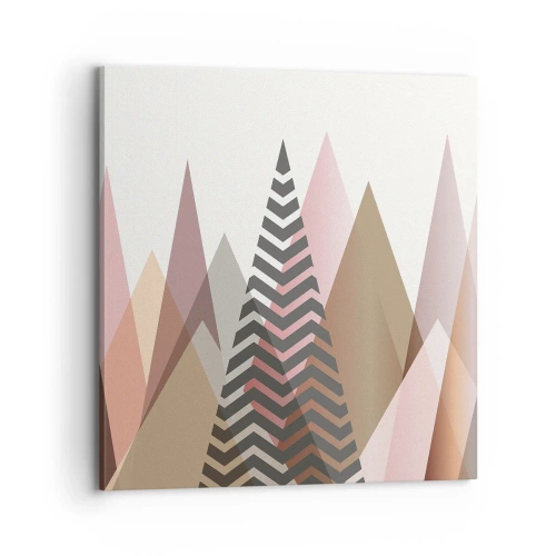 Lærredstryk - Billede på lærred - Pyramide udsigt - 70x70 cm