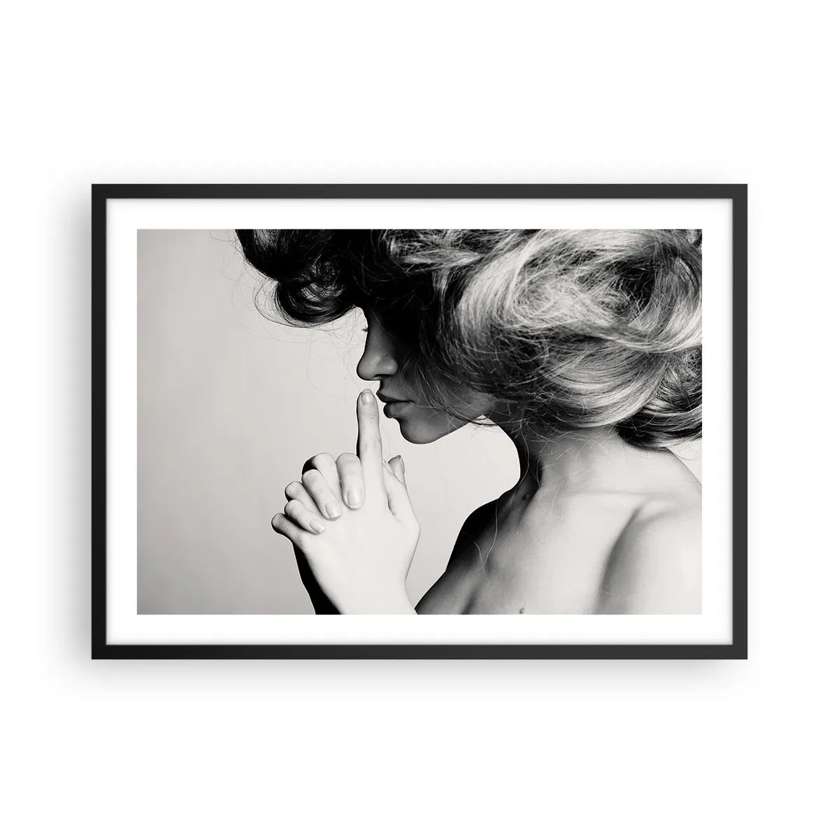 Plakat i sort ramme - Lyt til sig selv - 70x50 cm