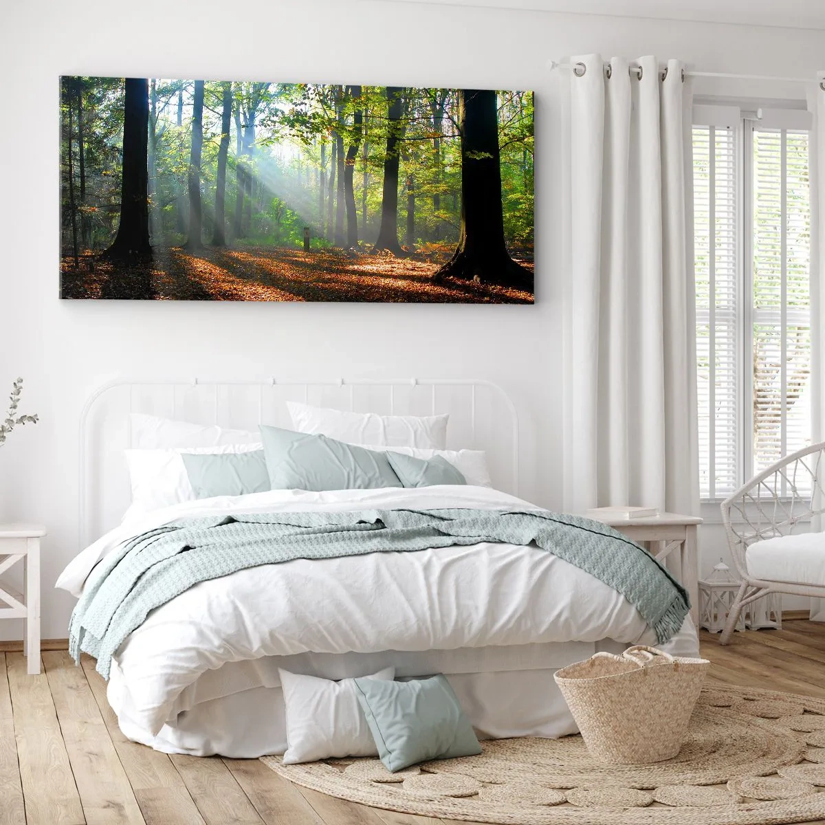 Lærredstryk - Billede på lærred - Lys og skygger - 160x50 cm