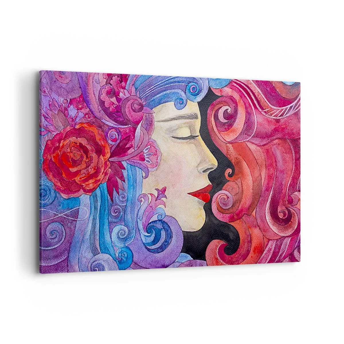 Lærredstryk - Billede på lærred - Art Nouveau er stadig i live - 100x70 cm