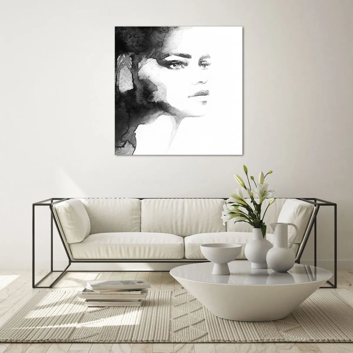 Billede på glas - Lavet af mystik og tåge - 40x40 cm