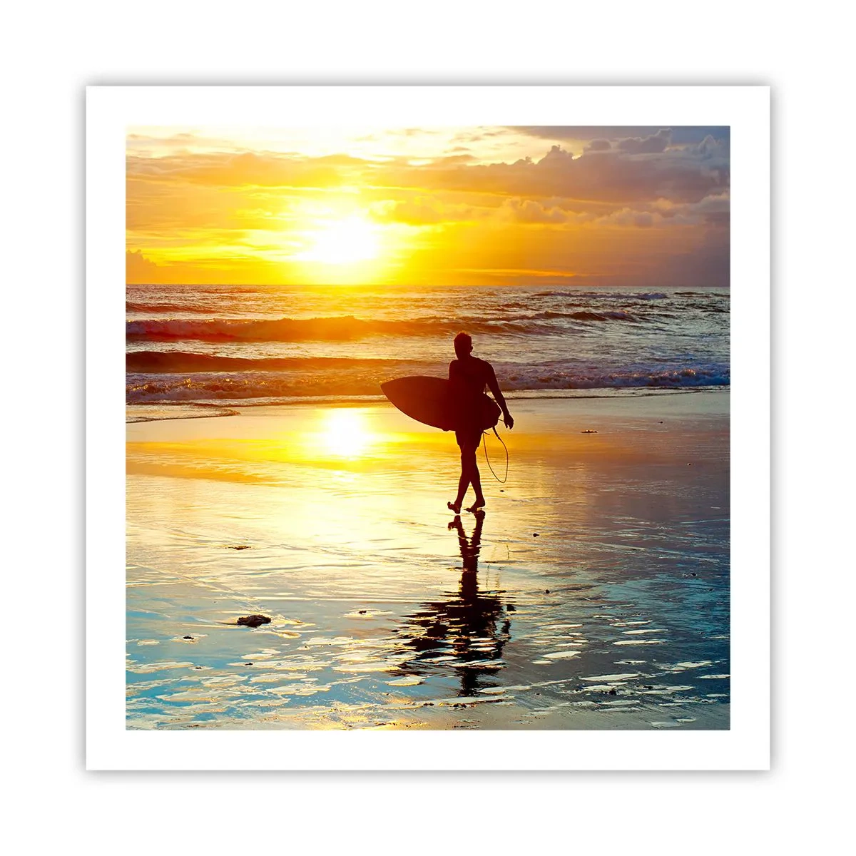 Plakat - Krigerens tilbagevenden - 60x60 cm