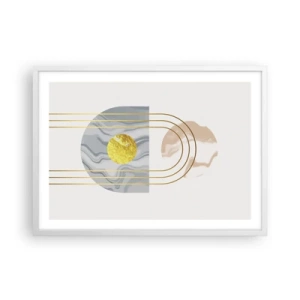 Plakat i hvid ramme - Lysstyrke og udstråling - 70x50 cm