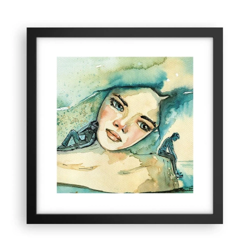 Plakat i sort ramme - Am I blue? - 30x30 cm