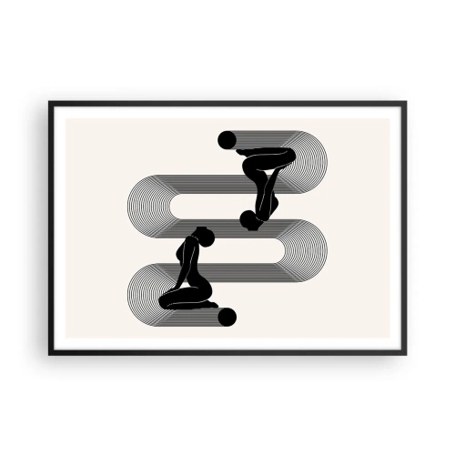 Plakat i sort ramme - Sensuel symmetri - 100x70 cm