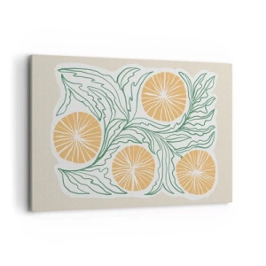 Lærredstryk - Billede på lærred - Etnisk med et strejf af abstraktion - 120x80 cm