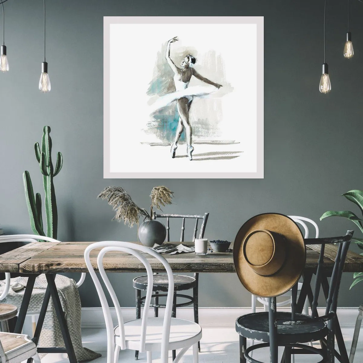 Plakat - Fortryllet til en svane - 40x40 cm