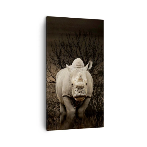 Lærredstryk - Billede på lærred - Hvidt mod naturen - 45x80 cm