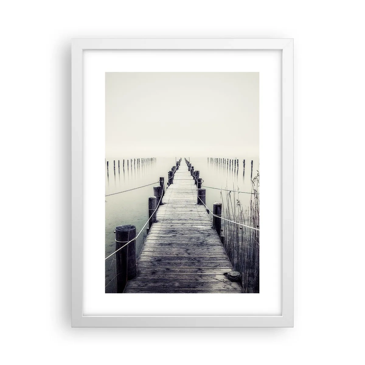 Plakat i hvid ramme - Fordyb dig i fred - 30x40 cm