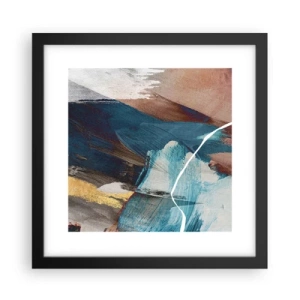 Plakat i sort ramme - Med flair og energi - 30x30 cm