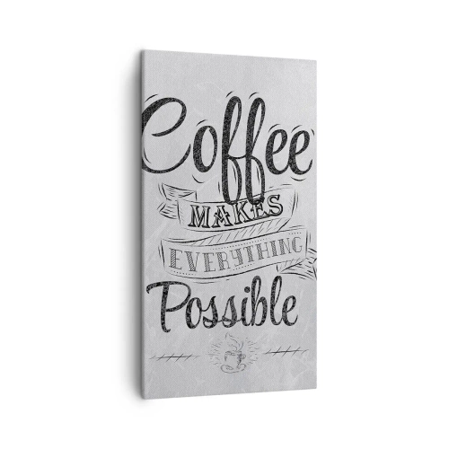 Lærredstryk - Billede på lærred - Hvordan man ikke elsker kaffe - 45x80 cm