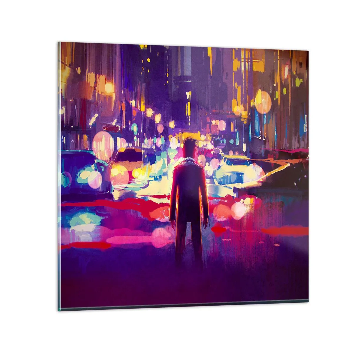 Billede på glas - Nedsænket i lys - 50x50 cm