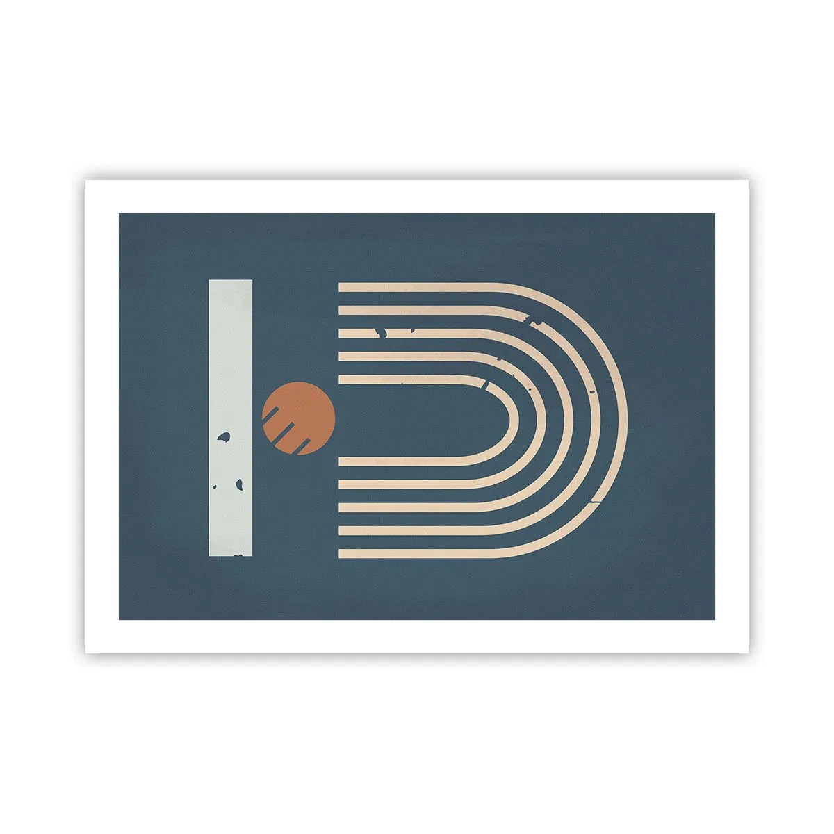 Plakat - Geometri på granatæble - 70x50 cm