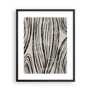 Plakat i sort ramme - Et spild af linjer - 40x50 cm