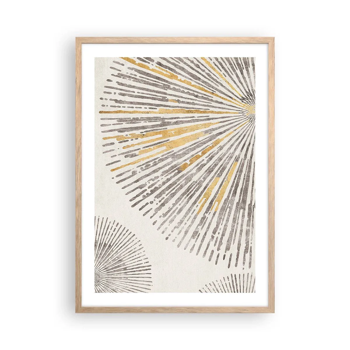 Plakat i ramme af lyst egetræ - Skønheden i en rokke - 50x70 cm