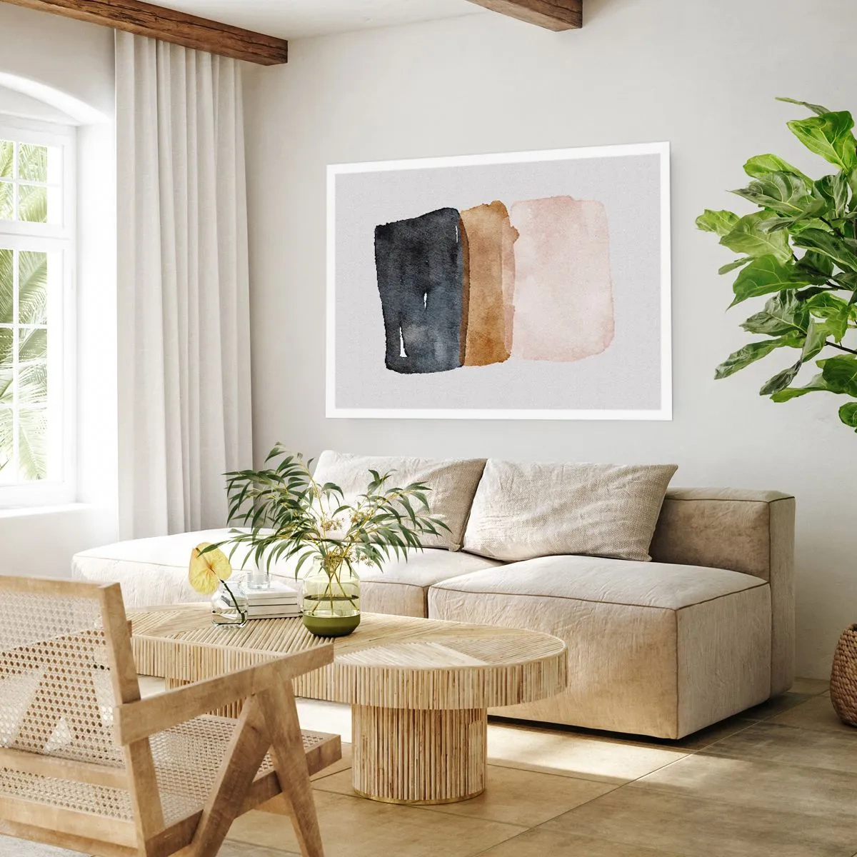 Plakat - Sammensætning af jordfarver - 70x50 cm
