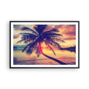 Plakat i sort ramme - En aften under palmerne - 91x61 cm