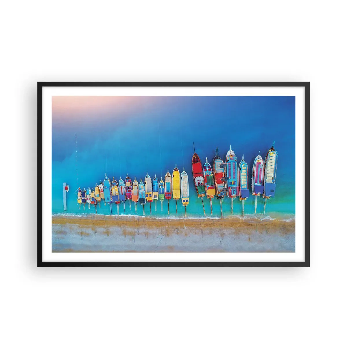 Plakat i sort ramme - Fra et fugleperspektiv - 91x61 cm