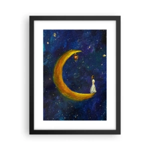 Plakat i sort ramme - Kald på verden - 30x40 cm