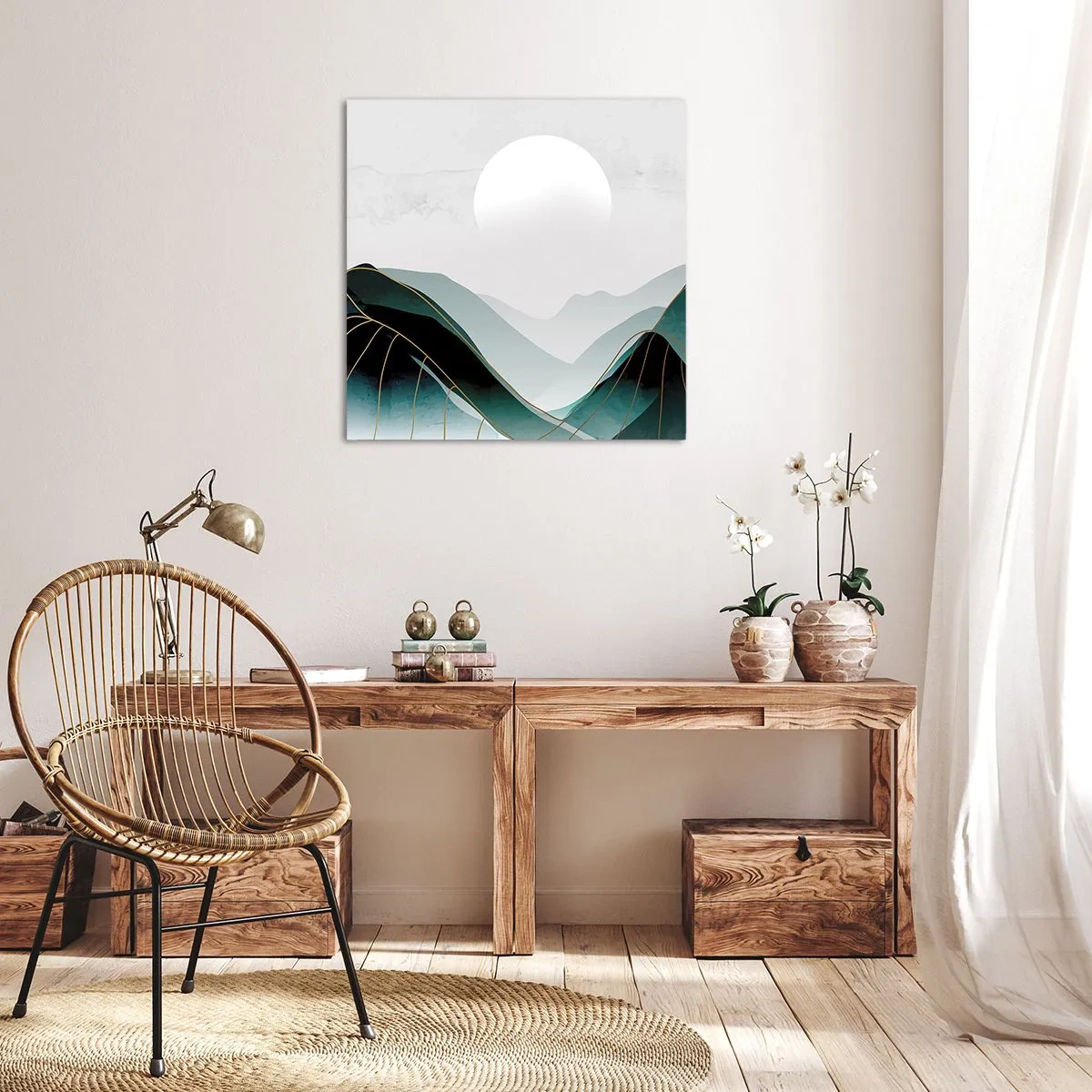 Lærredstryk - Billede på lærred - I fuld majestæt - 70x70 cm