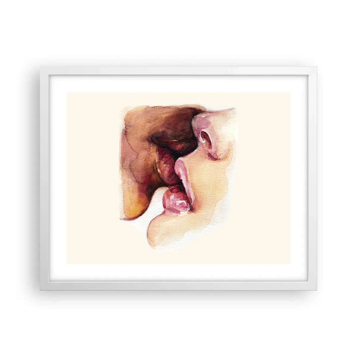 Plakat i hvid ramme - Som nat og dag, jord og himmel - 50x40 cm