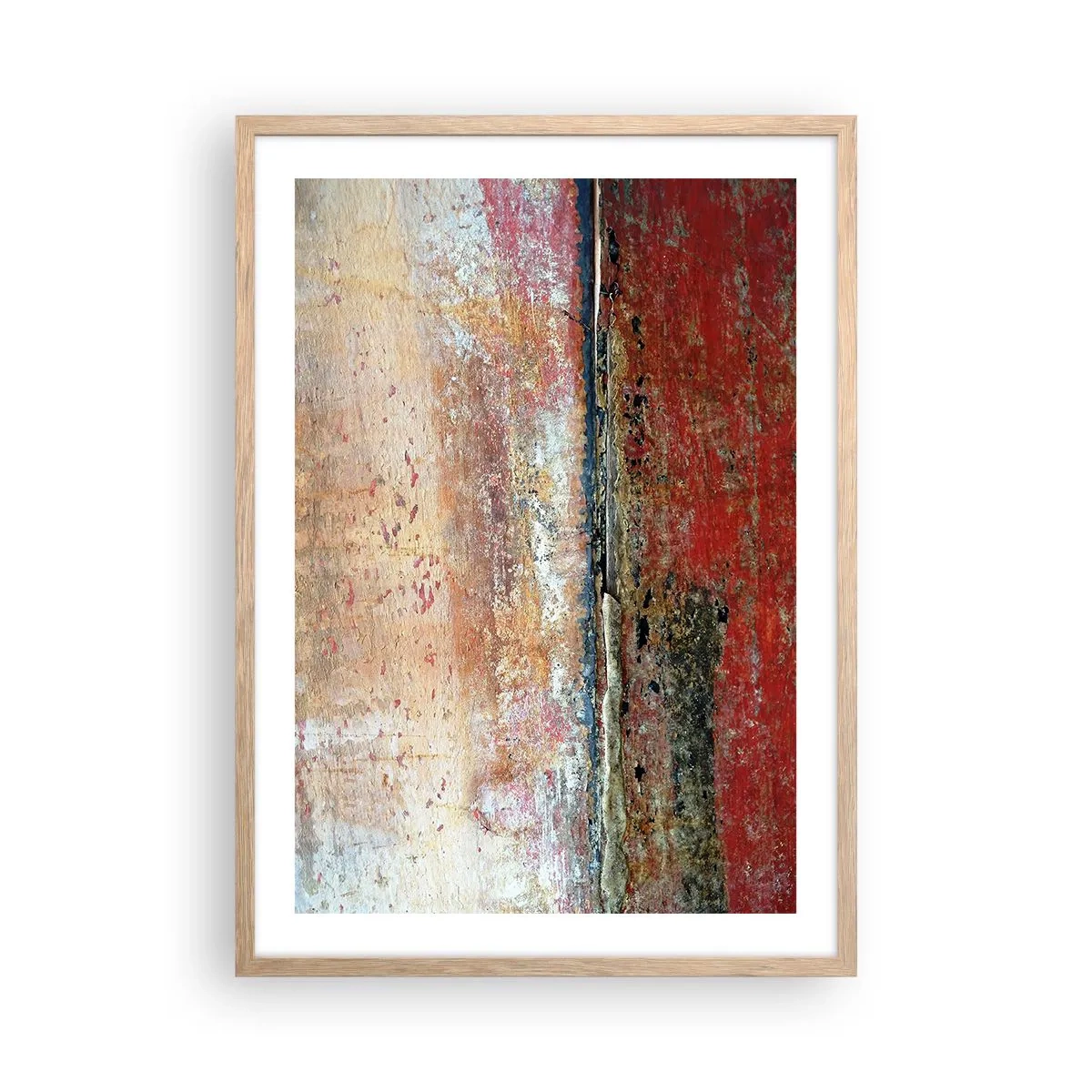 Plakat i ramme af lyst egetræ - Måske er det havet - 50x70 cm