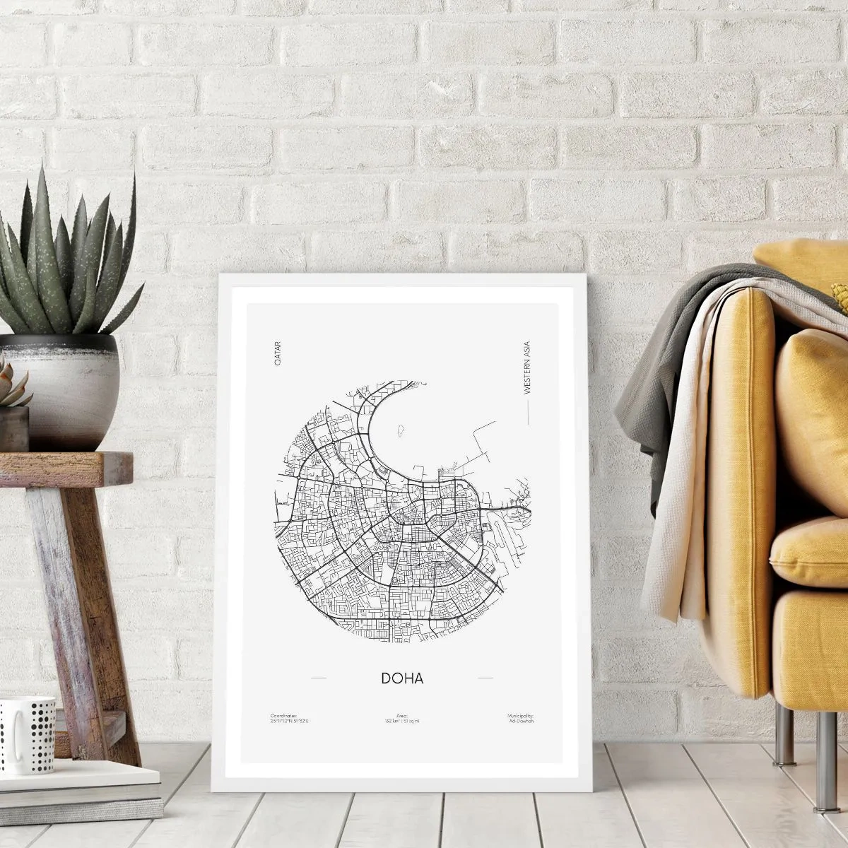 Plakat i hvid ramme - Dohas anatomi - 61x91 cm