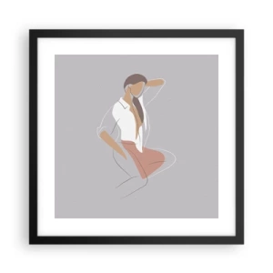 Plakat i sort ramme - Omrids af nåde - 40x40 cm