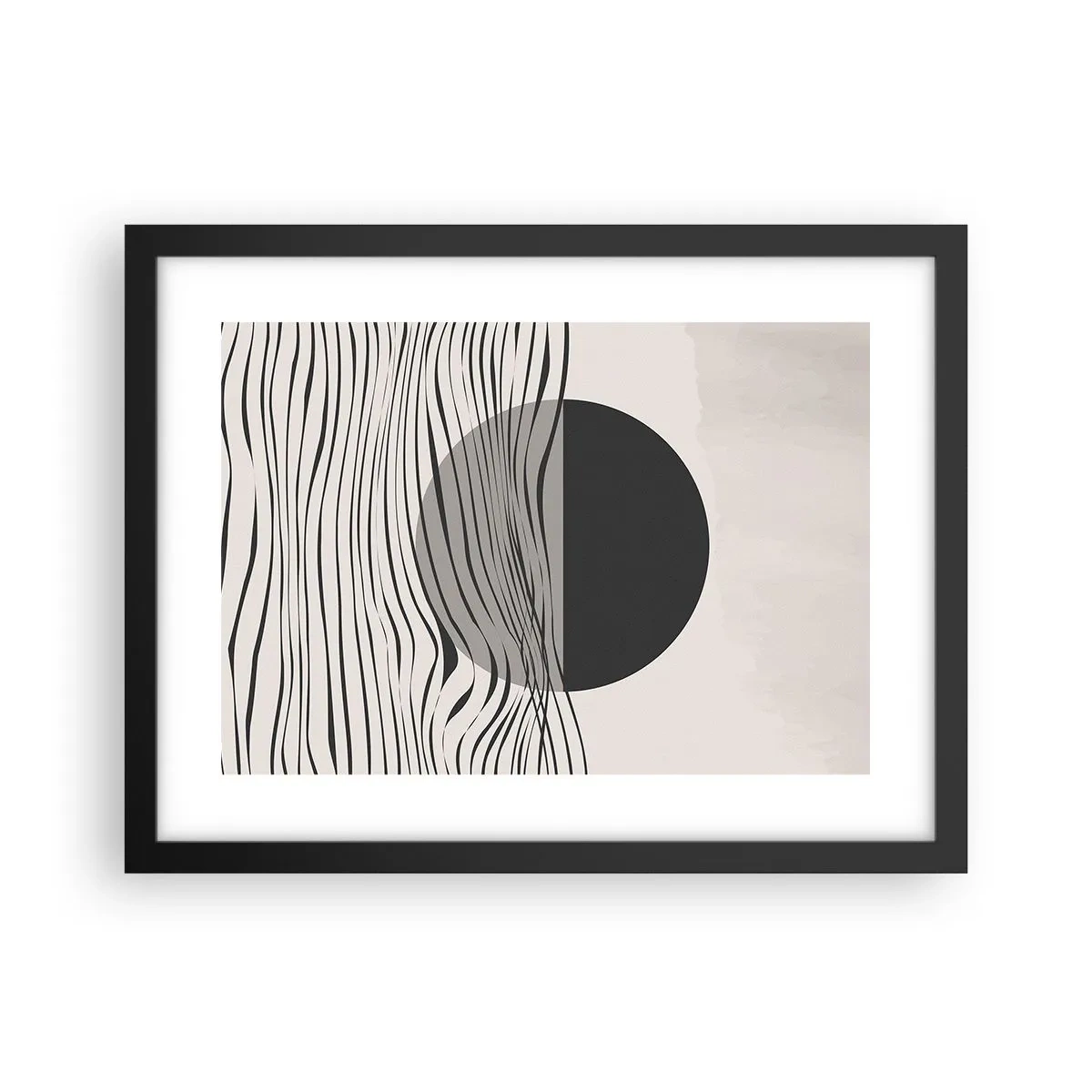 Plakat i sort ramme - Halvkomposition - 40x30 cm
