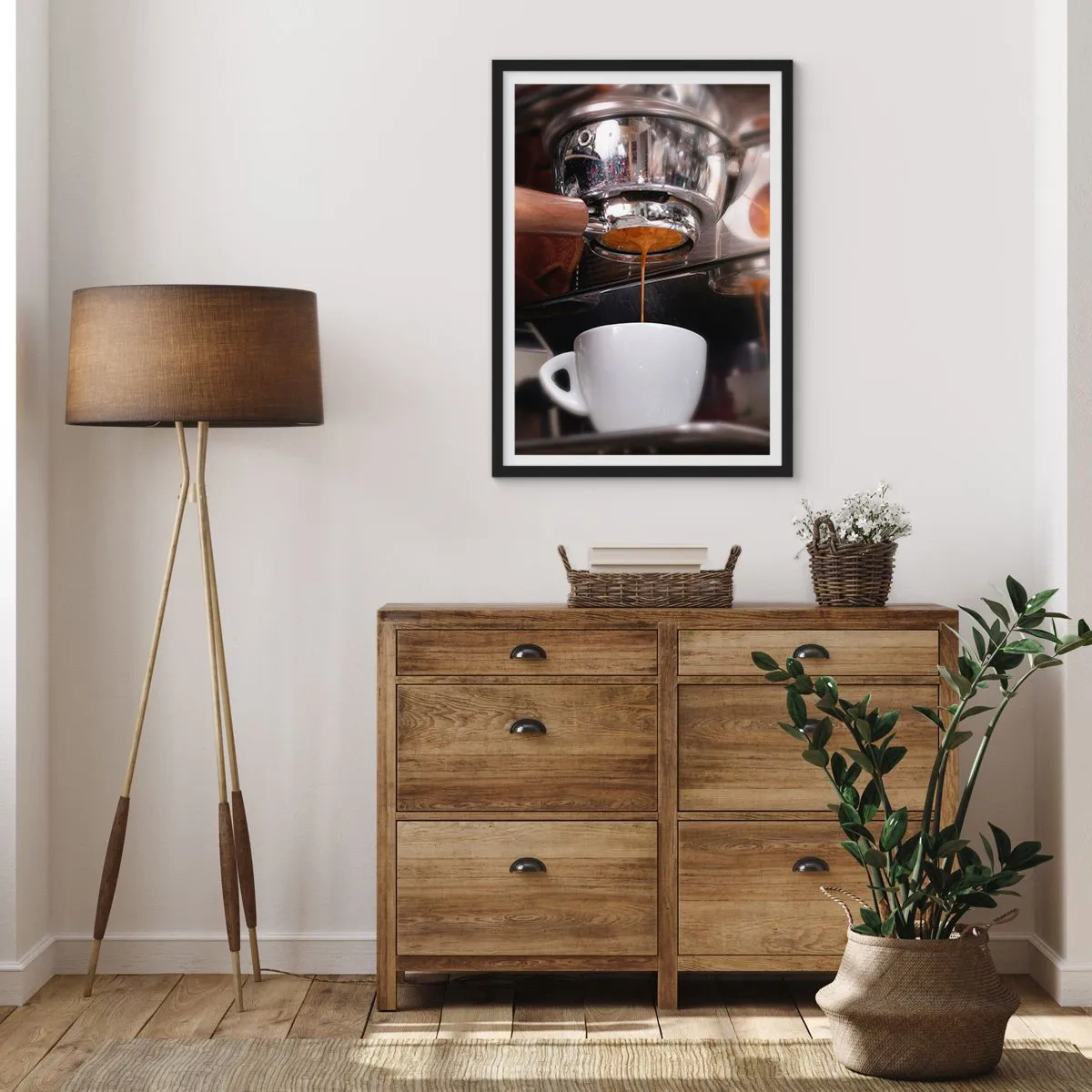 Plakat i sort ramme - Et godt øjeblik på dagen - 40x50 cm