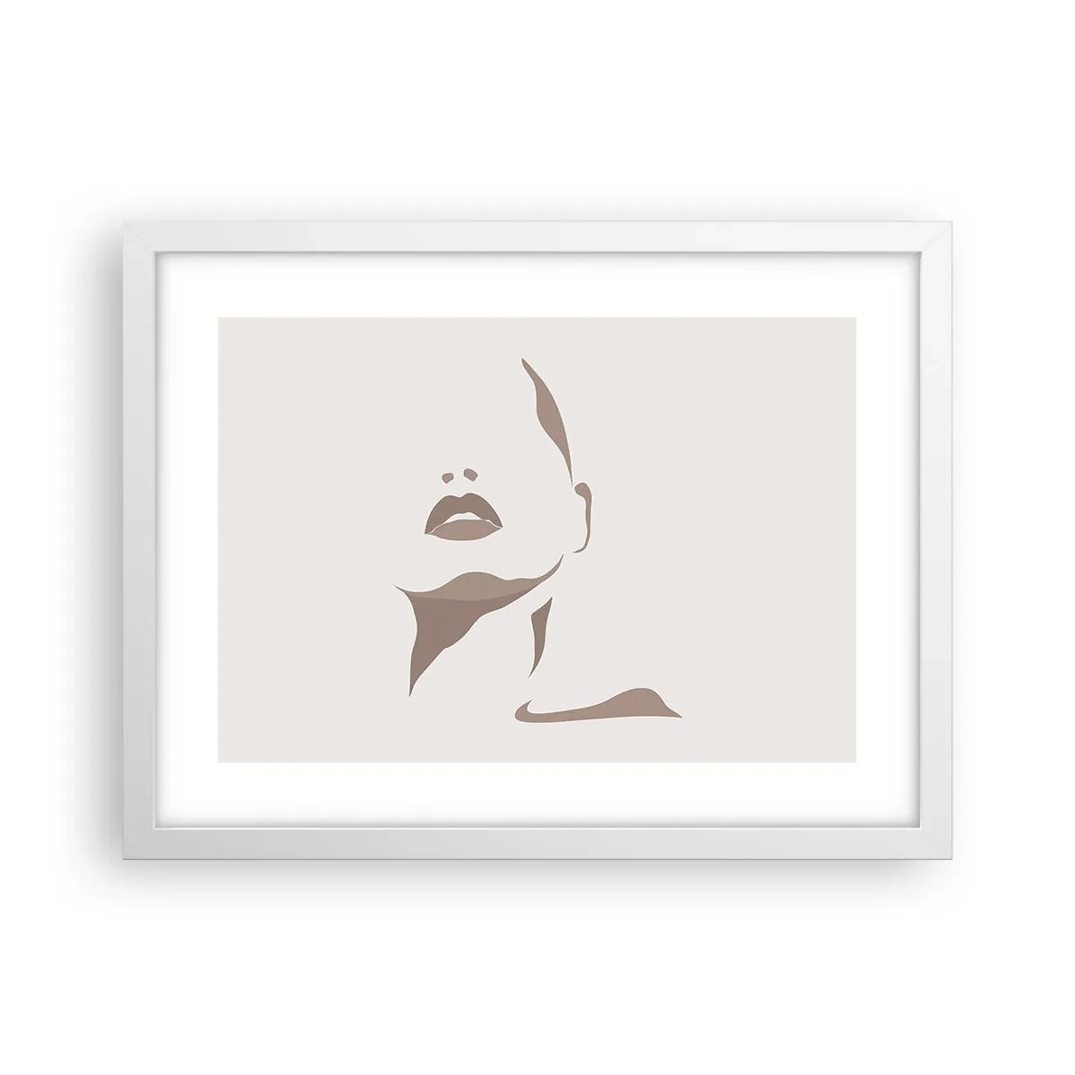 Plakat i hvid ramme - Skabt af lys og skygge - 40x30 cm
