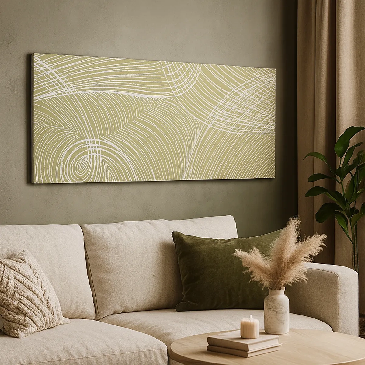 Lærredstryk - Billede på lærred - Indviklet abstraktion i hvidt - 30x30 cm