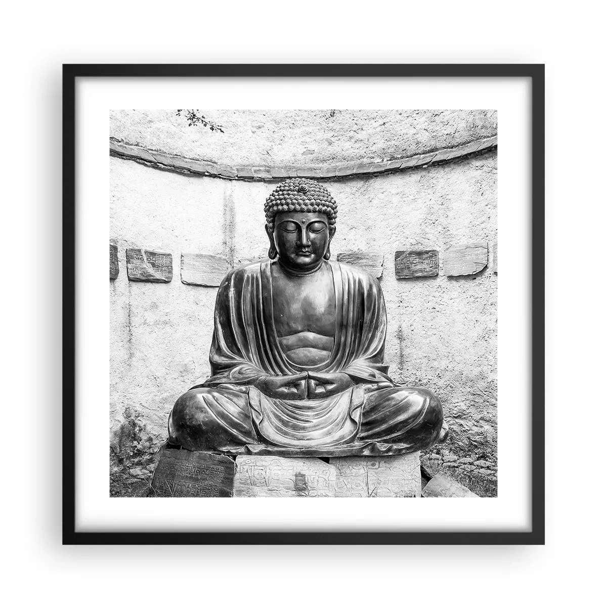 Plakat i sort ramme - Ved fredens kilde - 50x50 cm