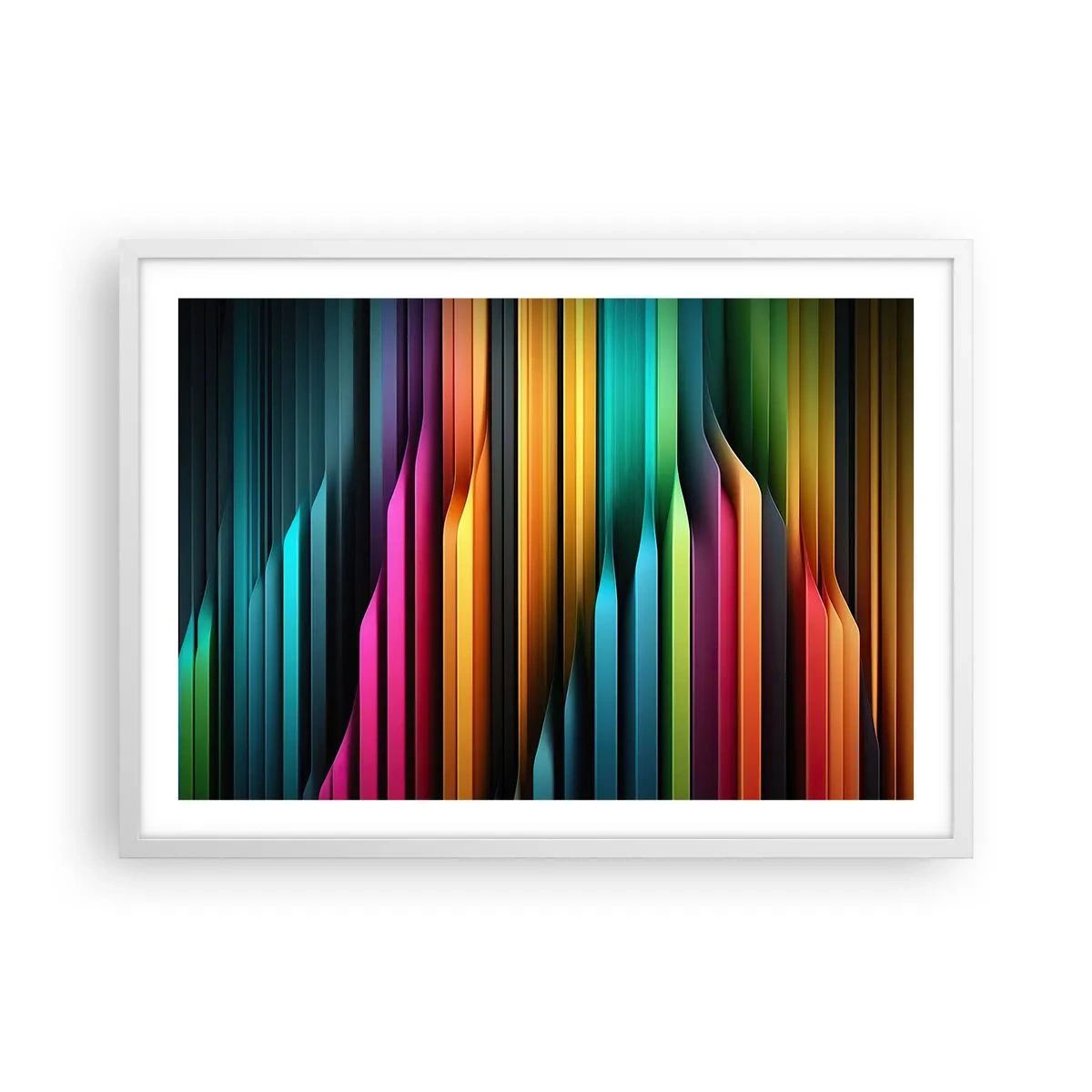 Plakat i hvid ramme - Lysende orgel - 70x50 cm