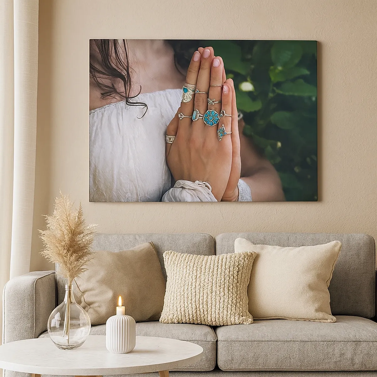 Lærredstryk - Billede på lærred - Velkommen til værens centrum - 30x30 cm