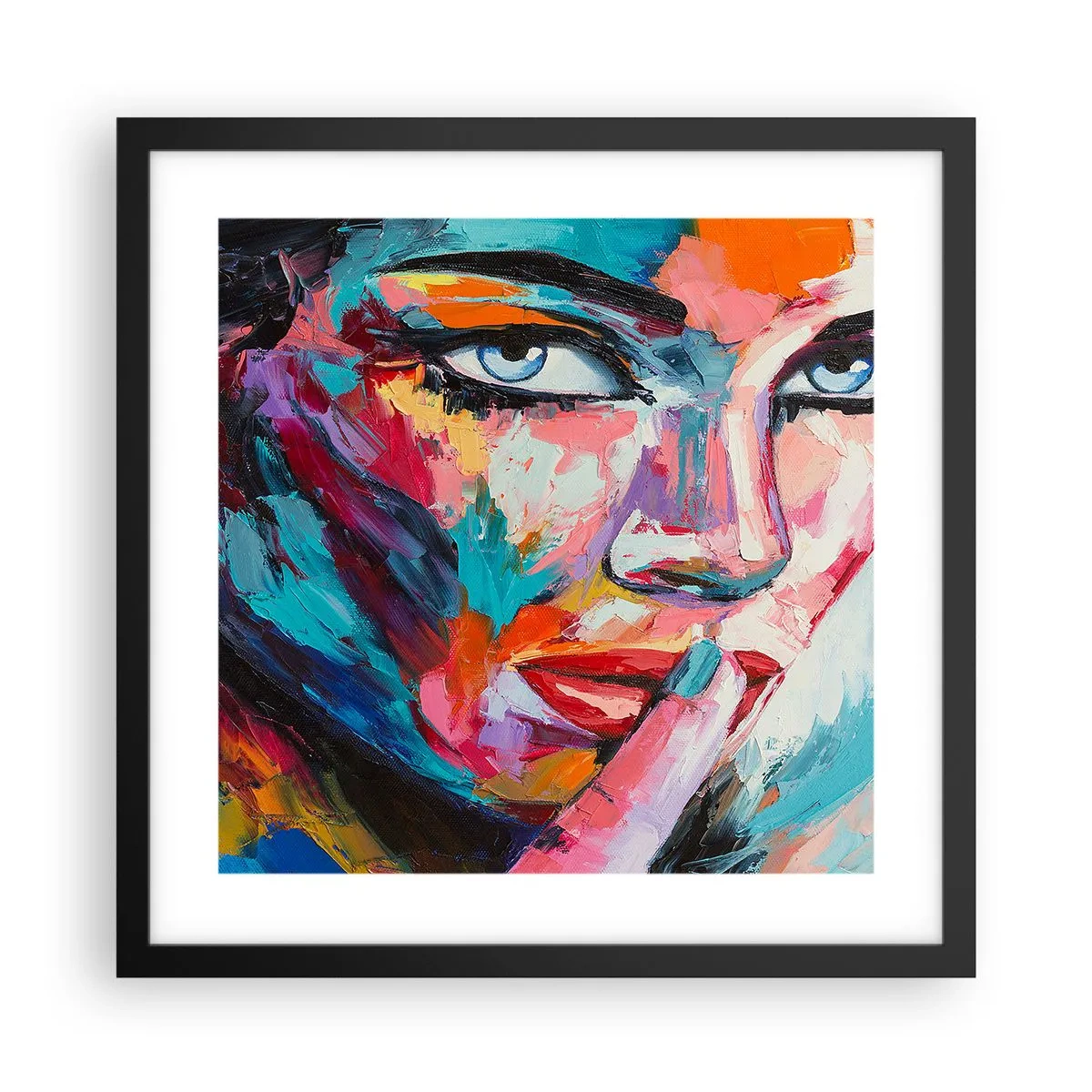 Plakat i sort ramme - Vores første hemmelighed - 40x40 cm