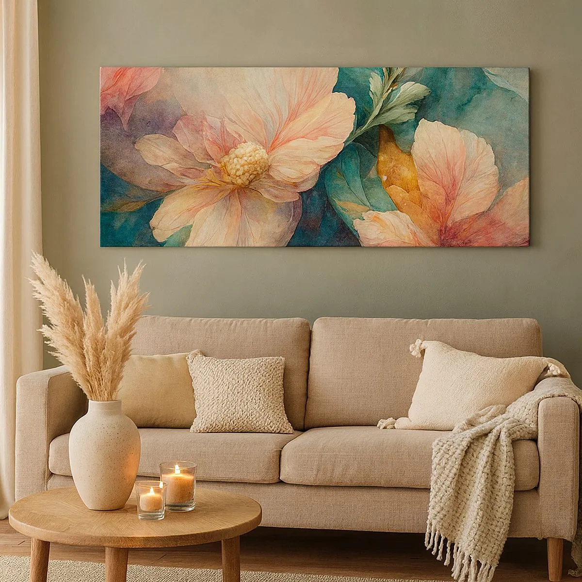 Lærredstryk - Billede på lærred - Subtiliteten selv - 100x40 cm