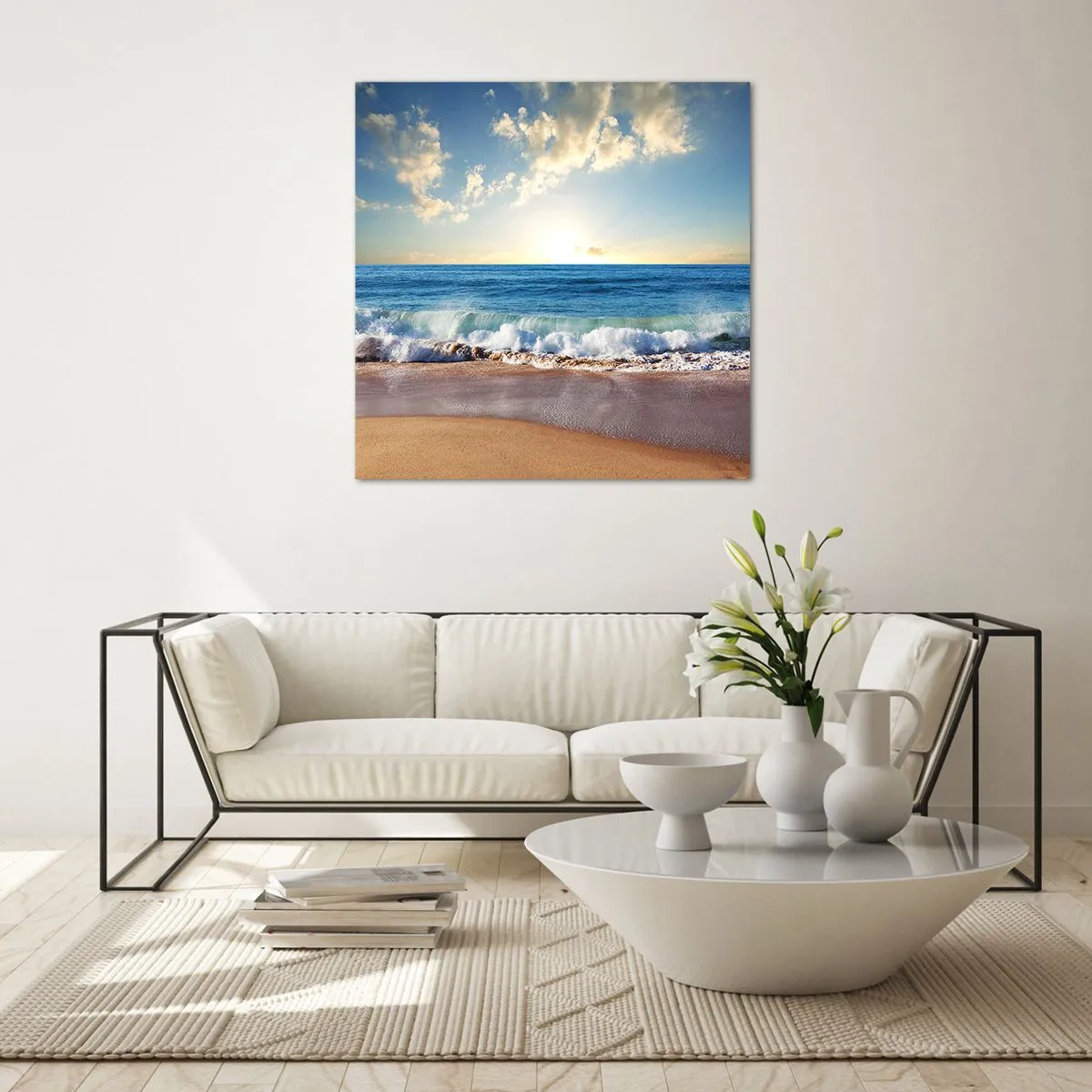 Billede på glas - Bevægelse og stilhed på samme tid - 70x70 cm