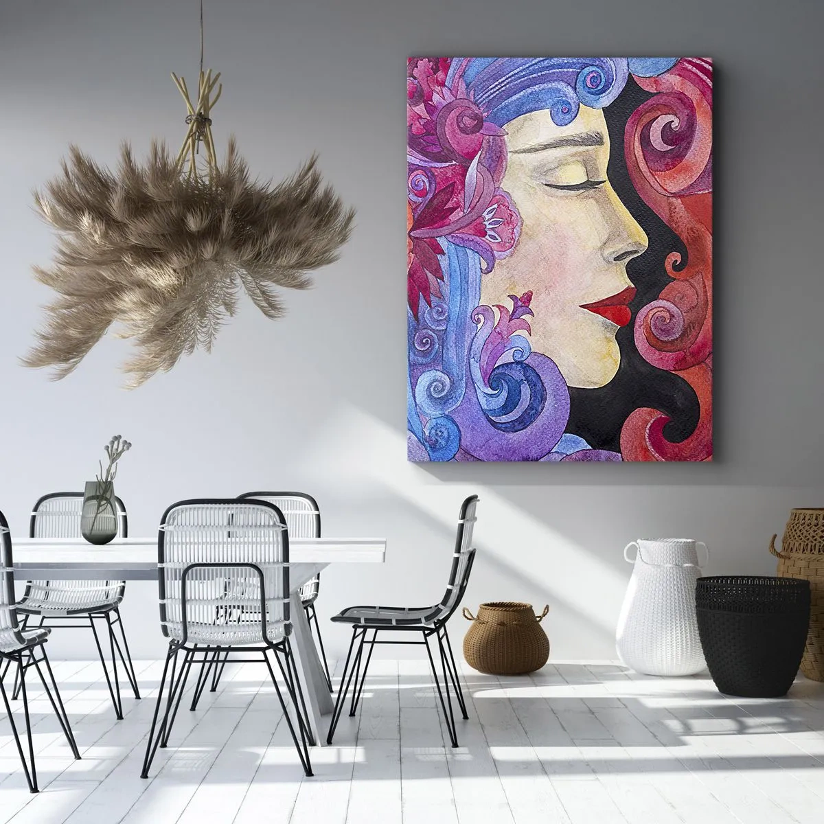 Lærredstryk - Billede på lærred - Art Nouveau er stadig i live - 50x70 cm