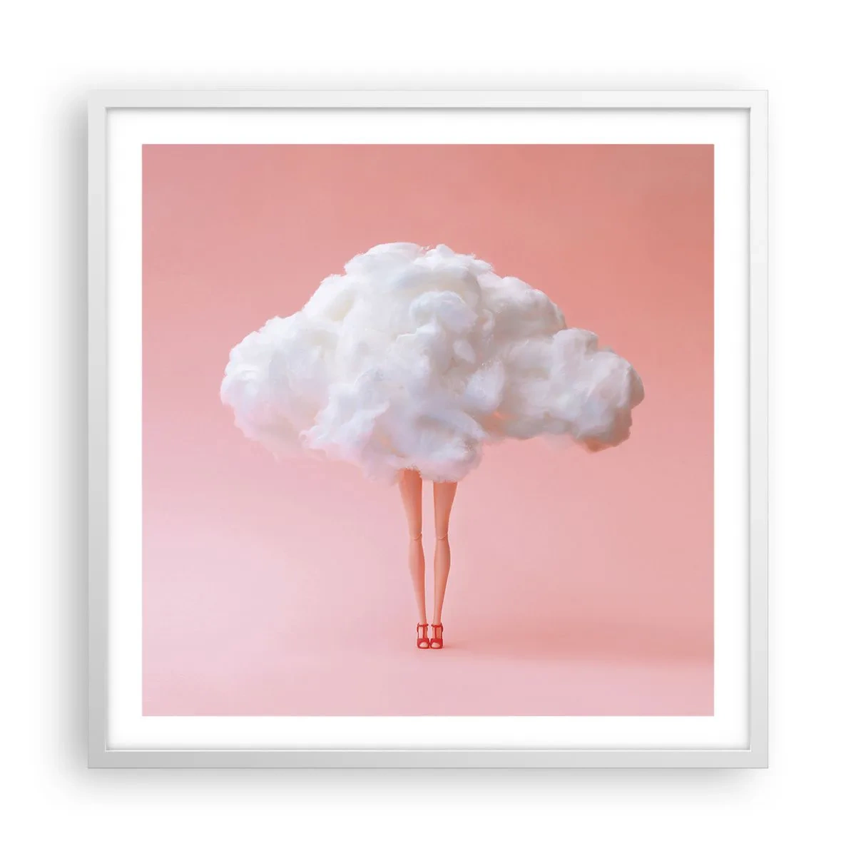 Plakat i hvid ramme - Et sødt løfte - 60x60 cm