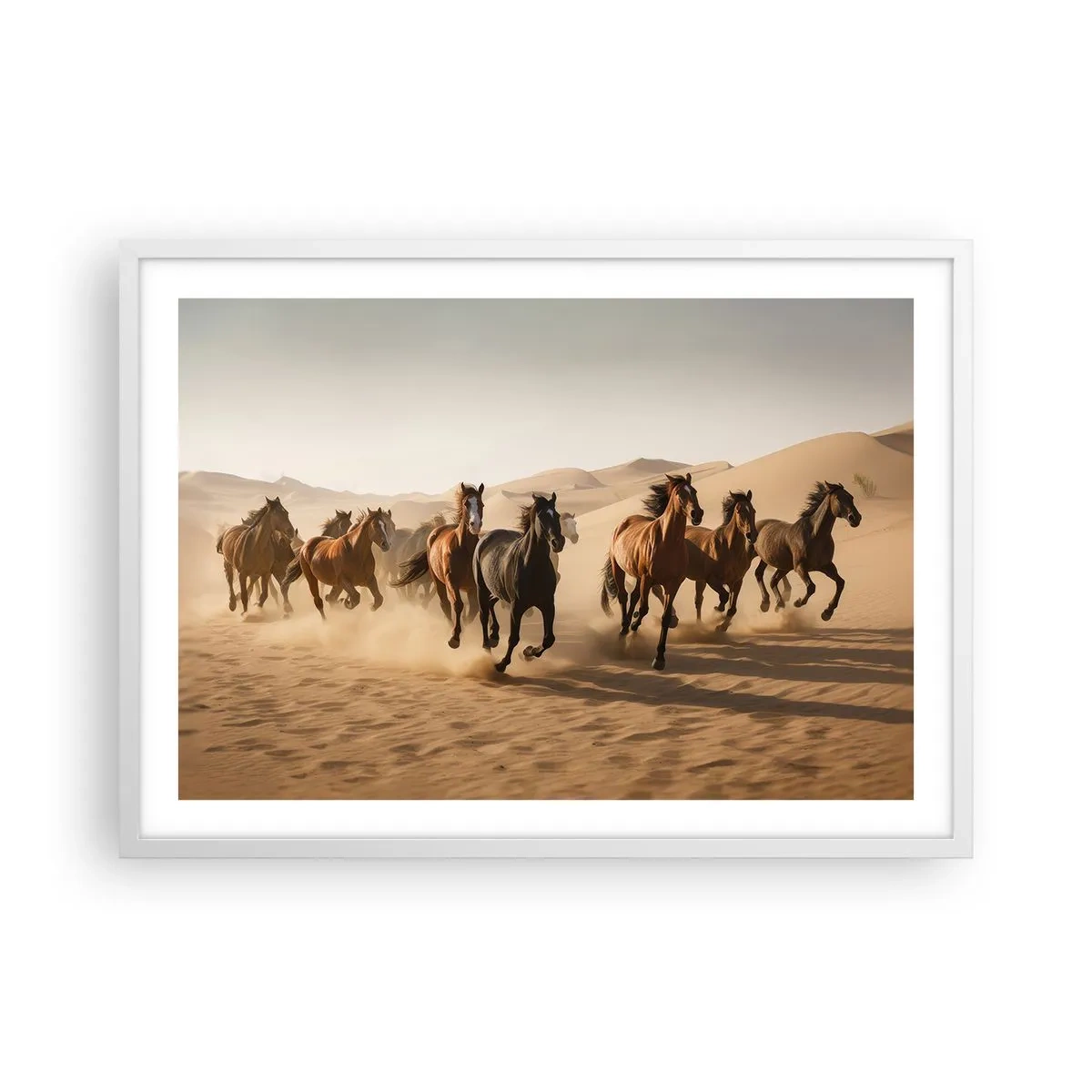 Plakat i hvid ramme - Fri som vinden - 70x50 cm