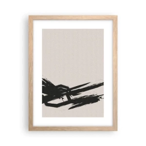 Plakat i ramme af lyst egetræ - Ustoppeligt momentum - 30x40 cm