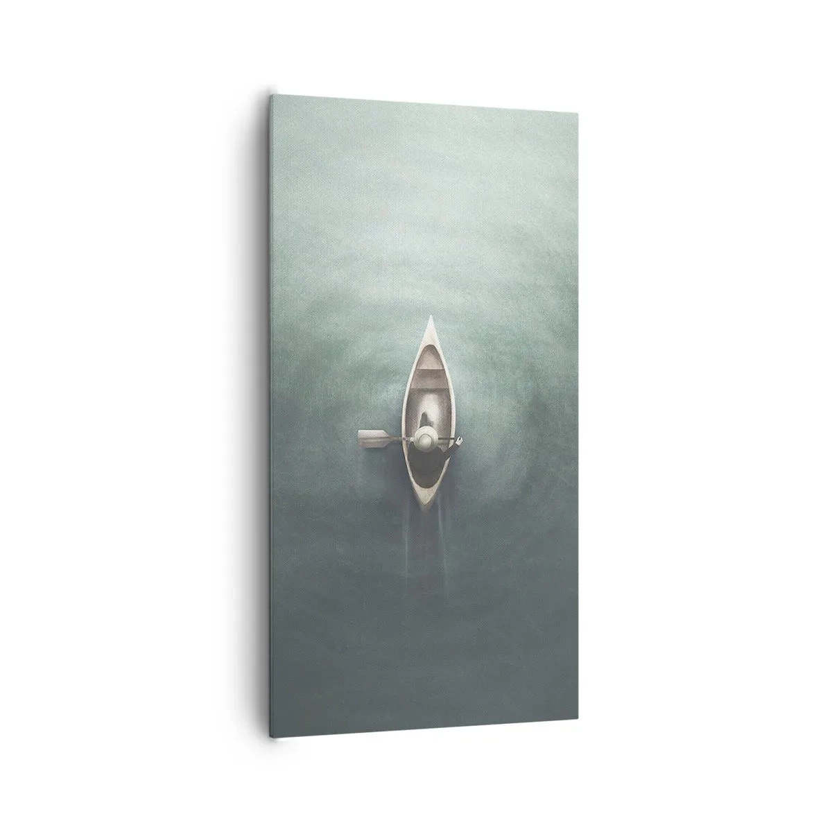 Lærredstryk - Billede på lærred - På tværs af en månelyst sø - 65x120 cm